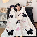 GobekUsa Double-Sided Thin Velvet Printed Blanket for Adults - Spring Autumn Bedding & Sofa Decor