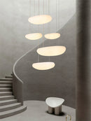GobekUsa LED Pebble Pendant Light: Stylish White Chandelier for Living Room, Bedroom, and Restaurant Décor.