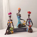 GobekUsa Black Women Resin Art Figures for Home Decor and Statues