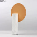 GobekUsa Geometric Windmill Abstract Crafts Marble Base Desk Decoration Elegance