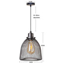 GobekUsa Black Metal Cage Pendant Light Chandelier for Modern Home Decor