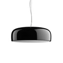 GobekUsa Glossy Black Round Pendant Light for Dining Room, Modern Nordic Hanging Lamp