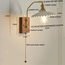 GobekUsa Glass Copper LED Wall Lamp Modern Stair Light Fixtures applique murale