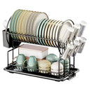 GobekUsa Kitchen Organizer Rack with Drainboard for Dishes, Utensils, and Cups