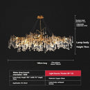 GobekUsa French Crystal Chandelier for Dining Room: Elegant Copper Branch Ceiling Light