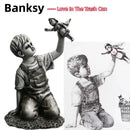 GobekUsa Banksy Sculpture Boy NHS Super Nurse Angel Figurines for Home Decor