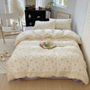 GobekUsa Lavender Lace Bedding Set: Single Queen Size Duvet, Sheet, Pillowcases
