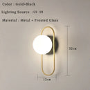 GobekUsa Glass Ball LED Wall Lamp for Bedroom Living Room Indoor Lighting