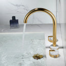 GobekUsa Gold Brass and Marble Widespread Bathroom Faucet 8' Basin Mixer