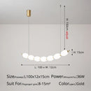 GobekUsa Bead Nordic Chandelier: Stylish Dining Room Pendant Light for Bar Table Adding Ambiance