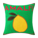GobekUsa Embroidered Lemon Cushion Cover | Ins Style Green Pillowcase Home Decor