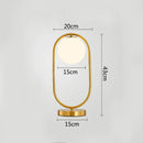 GobekUsa Brass Glass LED Table Lamp | Modern Bedside Reading Desk Light