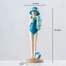 GobekUsa Cartoon Girls Resin Figure Sculpture for Home Decor