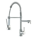GobekUsa Black Kitchen Faucet Spring Pull Down Sprayer Dual Spout Nozzle Mixer Tap