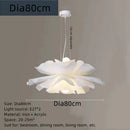 GobekUsa Acrylic Flower Chandelier LED Pendant Light for Dining and Bedroom Decor