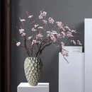 GobekUsa Geometric Diamond Check Ceramic Vase: Home Decor Floral Arrangement & Accessories
