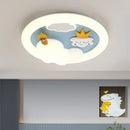 GobekUsa Kids Ceiling Light: Minimalist Pink Blue Lamp for Bedroom or Living Room