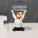 GobekUsa Bearded Chef Resin Figure Sculpture Modern Kitchen Desk Decor Ornaments