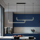 GobekUsa LED Chandelier: Modern Black Gold Dimmable Lighting for Dining Room, Kitchen Table