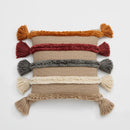 GobekUsa Knit Boho Tassels Cushion Cover Ivory Beige Orange Grey Soft Pillow Cover