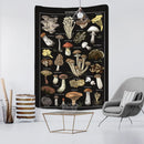 GobekUsa Black Mushroom Mystical Tapestry Wall Hanging for Boho Home Decor