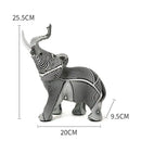 GobekUsa Elephant Sculpture: Nordic Painting Graffiti Resin Art Figurine & Home Decor Craft