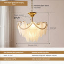 GobekUsa Cream Wind Feather Pearl Crystal Chandelier for Luxury Living Room and Bedroom
