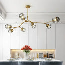 GobekUsa Glass LED Ceiling Chandelier for Kitchen Dining Living Room