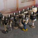 GobekUsa Dragon Skull Goblet: Gothic Resin Stainless Steel Wine Glass for Cocktail Bar Party