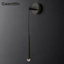 GobekUsa Crystal Water Drop Wall Sconce for Bathroom & Bedroom, Gold LED Mirror Light