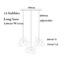 GobekUsa Bubble Ball Pendant Light: Golden Iron Glass Lamp for Kitchen Island, LED Fixtures