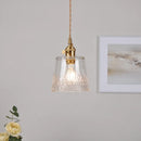 GobekUsa Clear Leaf Glass LED Pendant Copper Switch Kitchen Dining Room Light