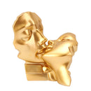 GobekUsa Abstract Gold Head Couple Sculpture, Wedding Gifts & Home Decor