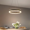 GobekUsa Crystal Ring LED Pendant Light - Modern Home Lighting for Bedroom and Restaurant
