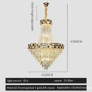 GobekUsa Crystal Chandelier: Smart Dimming Duplex Villa Pendant for Luxe Living Rooms