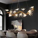 GobekUsa Bird Crystal Glass Branch Chandelier for Living Room, Bedroom, Hotel