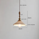 GobekUsa Copper Ceramic LED Pendant Lamp with Wood Handle for Home Decor