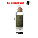 GobekUsa Glass Bottle Dispenser Set: Jars, Shampoo, Olive Oil, Makeup Jar