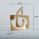 GobekUsa Geometric Cross Square Ring Sculpture White - Home Decor Ornament