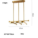 GobekUsa Golden Art Deco Iron Glass Chandelier Lighting for Dinning Room