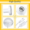 GobekUsa Industrial White Table Lamp Base with Small Polished Metal Sockets and E26 Holder