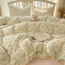 GobekUsa Lace Romantic Comforter Set - Full Twin Double Size Bed Linens