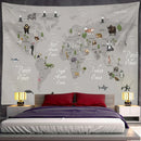 GobekUsa Cartoon Animals Map Tapestry Wall Hanging for Cute Children's Room Decor