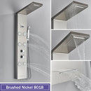 GobekUsa Black Massage Jet Rainfall Shower Panel with Temperature Display 5 Modes