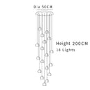 GobekUsa Crystal Ball Chandelier: Modern LED Stair Chandelier for Living Room and Kitchen