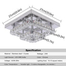GobekUsa Crystal Drop Chandelier Ceiling Light with RC Dimming for Modern Home Decor