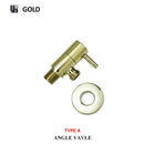 GobekUsa Brass Triangle Valve Black Hot Cold Water Angle Faucet