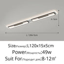 GobekUsa LED Chandelier Lights Remote Dimming Black White Modern Long Living Room Bedroom Hall Lamps