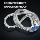 GobekUsa 3m Silver Stainless Steel Shower Hose for Common Faucet - Bathroom Accessory