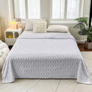 GobekUsa Diamond Jacquard Coral Fleece Blanket for All Seasons
